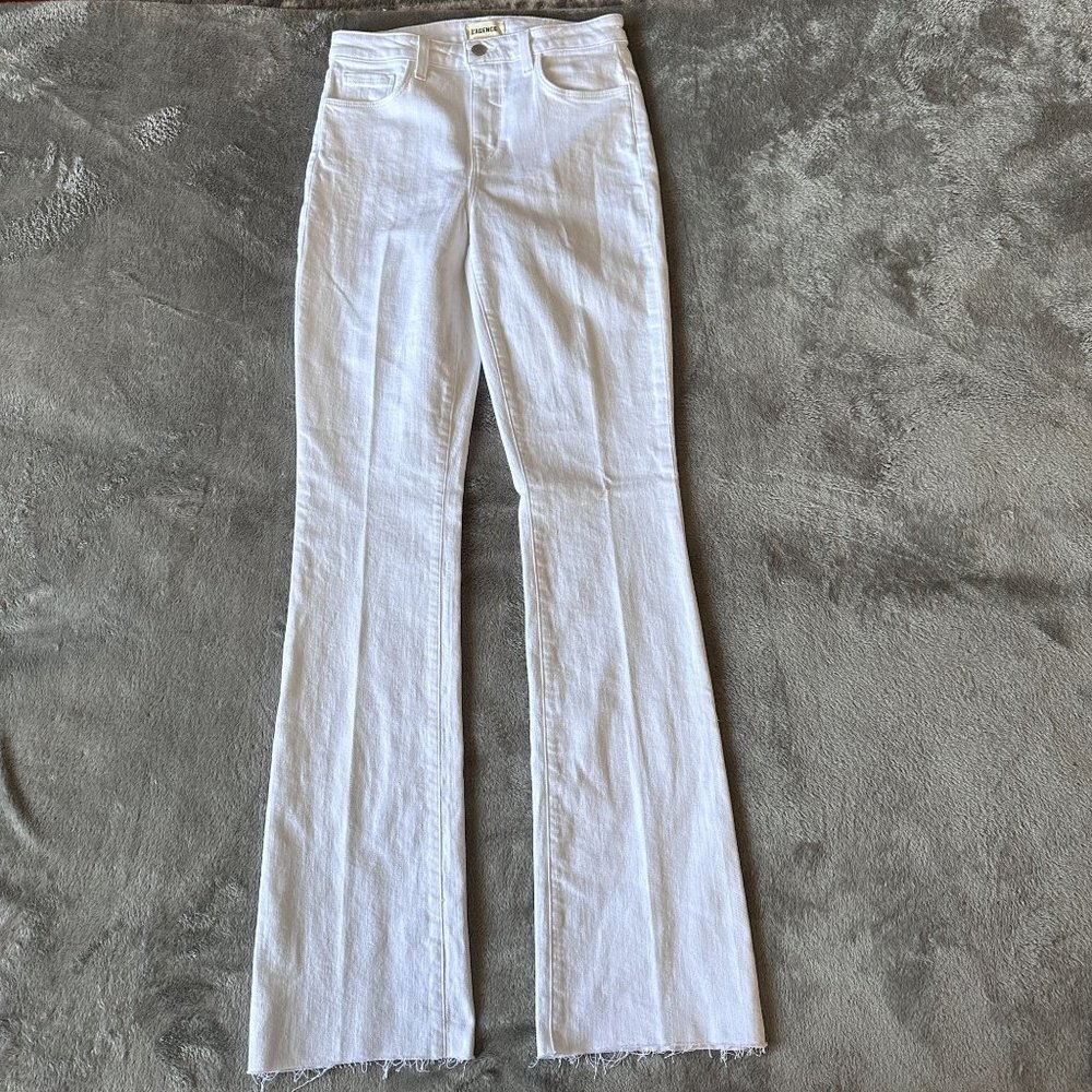 L'AGENCE White Straight Leg Jeans